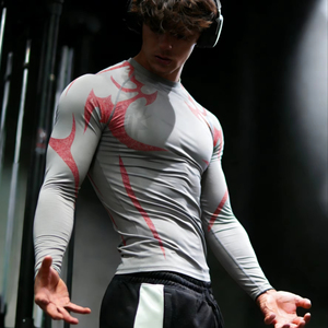 Camiseta de Compresión Rash Guard para Hombre, Sublimada Personalizada, Transpirable, de Spandex/Poliéster, para MMA BJJ, Manga Larga, Anti-UV - Product Image 1