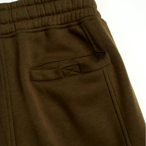 Shorts cargo marron uni pour homme, taille mi-haute, élastique, respirant, en coton, style décontracté avec poches - Product Image 6