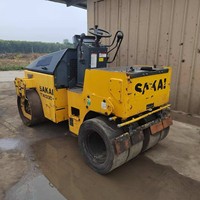 Compacteur de sol vibrant d'occasion SAKAI TW330, rouleau compresseur routier d'occasion