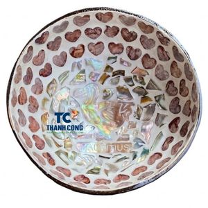 Handmade Mother of Pearl <b>Coconut</b> <b>Shell</b> Bowl Mosaic Mauritus Sea Turtle Design Souvenir Gift <b>Coconut</b> Bowl for Home Decor - Product Image 1