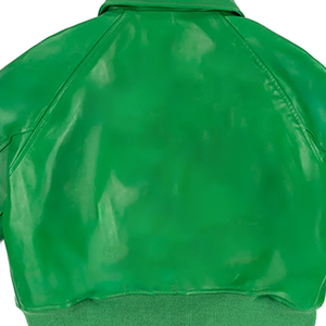 Blouson Bomber en Soie Vert pour Femme, Style Universitaire Sororité, Veste de Sport Premium avec Lettres Grecques, Streetwear Décontracté Teint pour le Printemps - Product Image 6