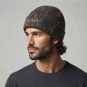 Gorro de Lana Jacquard de Lujo Unisex CHALASA SPORTS CS-BC-16, Bordado, Reversible, Multifuncional, Cálido para Otoño e Invierno - Product Image 3