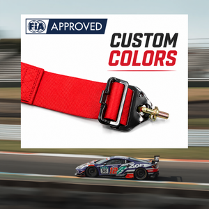 Cinturón de Seguridad Deportivo de 6 Puntos con Arnés de Carreras FIA de Color Personalizado para Uso en Vehículos de Alto Rendimiento en Pistas de Carreras - Product Image 3