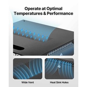 Armadio di Rete 22U da Parete, Profondità 23.6, Capacità Massima 300 Libbre, Vetro Temperato, Armadio Server con Funzione di Blocco - Product Image 3