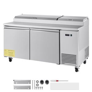 Frigorifero Commerciale da 67 Pollici con Piano di Lavoro Ultra Largo da 20 Pollici per Preparazione Pizza, Tavolo da Lavoro Singolo per Preparazione Alimenti da 20,3 Cu.Ft. - Product Image 1
