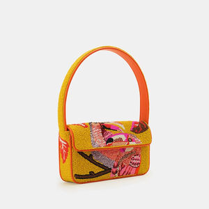 Sac à main d'été perlé pour femme, sac de plage tissé fait main, sac bandoulière brodé, cadeau pour femme - Product Image 1