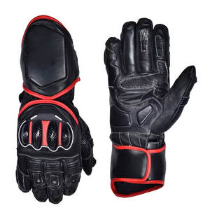Gants de moto pour hommes les plus vendus, matériau de haute qualité avec motif uni, gants de moto pour hommes en cuir véritable - Product Image 2