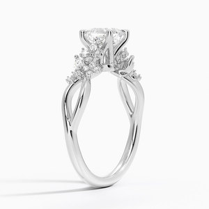 BOJ <b>Ring</b> 083 Cushion Cut 925 <b>Silver</b> Flower Cluster <b>Solitaire</b> Diamond <b>Ring</b> 2ct D Color VVS1 Moissanite GRA Certified Low Price - Product Image 2