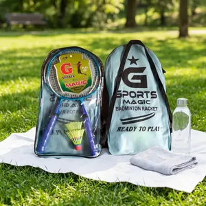 Set de Raqueta de Bádminton para Bebés, Marco de Hierro y Acero, Empuñadura de PU, Ligera, Incluye Bolsa, Lista para Jugar - Product Image 4