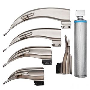 Meilleur prix, laryngoscope en acier inoxydable économique à fibres optiques, ensemble de 5 lames, laryngoscope conventionnel de haute qualité - Product Image 1