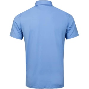 Polo à manches courtes bleu clair pour homme, logo loup brodé, tissage Oxford, coupe décontractée, respirant, 100% coton - Product Image 2