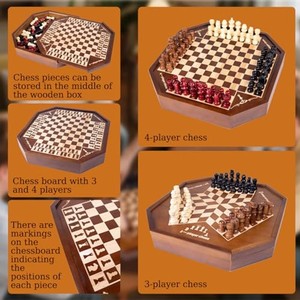 Sheesham <b>Wood</b> <b>Chess</b> <b>Set</b> Tribal Motifs Wholesale | Handcrafted Indian Board Game - Product Image 5