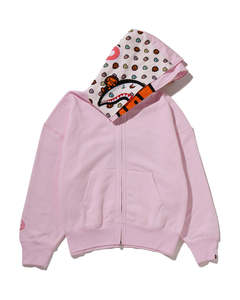 For <b>Pink</b> Regular Fit Zip-Up Hoodie Cartoon Print Unisex Casual Streetwear 100% Cotton Fleece <b>Sweatshirt</b> 360g Autumn Wear - Product Image 2