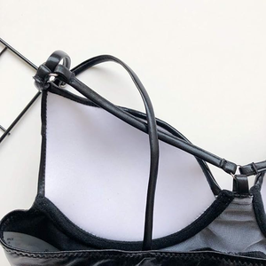 Ensemble de bikini en cuir véritable pour femmes, design personnalisé, ensemble sexy de soutien-gorge et de culotte en cuir, ensemble de lingerie en cuir tendance - Product Image 6