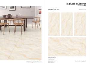 Carreaux de porcelaine émaillée polie 60x120cm 600x1200mm 24x48 pouces, carreaux de sol et de mur de luxe à haute brillance pour projets d'exportation - Product Image 5