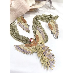 Parure de bijoux chic en laiton plaqué argent de qualité supérieure avec zircon, collier et boucles d'oreilles tendance, idéale pour fiançailles, mariage, fête ou comme cadeau. - Product Image 1