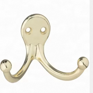 Gancho Doble Vintage para Abrigos, de Latón Decorativo, para Montar en la Pared, Autoadhesivo, Multiusos, con Textura Rústica Negra y Blanca - Product Image 2