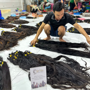 Vente en gros de cheveux vietnamiens bruts, cheveux en vrac, cuticules non traités, extensions de cheveux humains alignés - Product Image 3