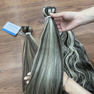 Extensions de cheveux naturels de qualité supérieure, couleur piano, lisses, 100% cheveux humains, cheveux vierges vietnamiens - Product Image 5