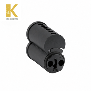 Cylindre de serrure interchangeable avec logo personnalisé disponible, laiton noir mat, 6 goupilles, clé M, pour la sécurité des portes - Product Image 4