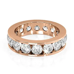 Seraviquea Round Channel Lab Grown <b>Diamond</b> Eternity <b>Ring</b> IGI Certified - Product Image 3