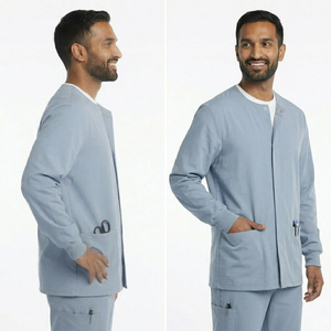 Blouse d'hôpital à manches longues avec fermeture boutonnée, haut de blouse professionnelle pour infirmières et médecins, blouses pour le personnel hospitalier - Product Image 5