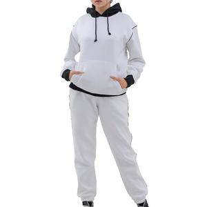 Ensemble survêtement molletonné hiver personnalisé, coupe oversize, manches longues, deux pièces, style streetwear pour femme – Vente en gros - Product Image 5