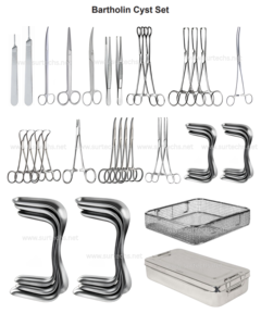 Bartholin Cyst Set Stainless Steel Gynecology Surgical Instruments CE Certified Hospital Grade Kit - Product Image 1
