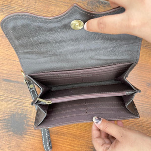 2025 nouveaux Designers femmes portefeuilles mode sac à main usiné à la main en cuir de vachette véritable argent et porte-carte pochette pour dames - Product Image 6