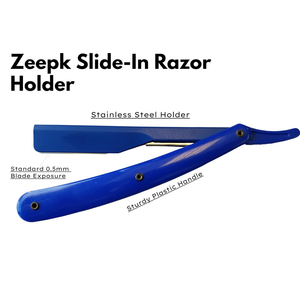 Rasoir de barbier à manche en plastique, lame recouverte de papier bleu et manche en plastique, 16 cm, pour le rasage de la barbe - Product Image 5
