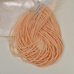 สร้อยคอมุกน้ำจืดธรรมชาติ จูจี้ ขนาด 3-4 มม. แสงสว่าง ไร้ตำหนิ คุณภาพดี สำหรับงาน DIY  ผงมุกทองจีน  ไข่มุกเม็ดเดี่ยว - Product Image 4