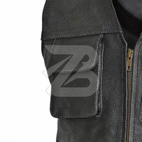 Veste de moto en cuir réversible, imperméable et coupe-vent, personnalisable pour homme, fermeture éclair avant, grandes tailles