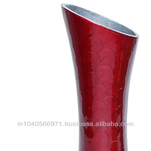 Florero de aluminio hecho a mano de diseño moderno con grabado de logotipo para decoración del hogar de boda y artículo de regalo - Product Image 2