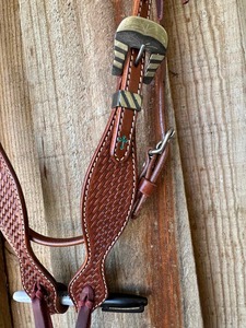 Durable 100% English Leather Horse Bridle Custom Logo Custom Design Fancy Stitching Western Riding Winter Equestrian - Product Image 6