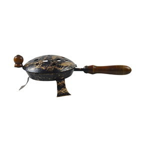 Decorative Black Gold Metal Incense Burner Wooden Long Handle Star Cutout Cover <b>Charcoal</b> Resin Bakhoor Holder Manufacturer - Product Image 2
