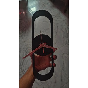 Walnut Wood <b>Large</b> Wall <b>Clock</b> 50cm | Handcrafted Contemporary Statement Piece Wholesale - Product Image 3