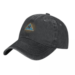 Premium Black Masonic Snapback Cap All Seeing Eye Symbol White Round Emblem Flat Visor Custom Fraternal <b>Hat</b> - Product Image 3