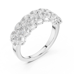 Bague Fleur en Moissanite Blanche Taille Marquise pour Femme, Sertie de Griffes, Luxe - Product Image 1