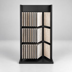 Expositor Metálico Deslizante Personalizado para Azulejos con Soporte para Mini Folletos, Ideal para Cerámica y Mármol - Product Image 1