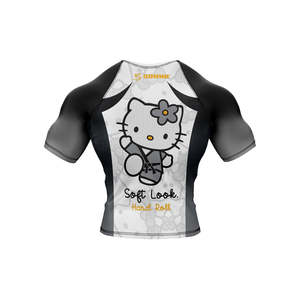 Rashguard OEM ODM Rashguard pour hommes, imprimé par sublimation, en spandex, Rashguard BJJ, Rashguard de gym, Rashguard de surf, Rashguard de plongée, Chemises de compression MMA - Product Image 2