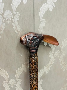 Rabbit Head Handle Luxury Vintage Style Wall Hanging Walking Cane Handcrafted Rosewood Stick for Easter & Thanksgiving - Product Image 4