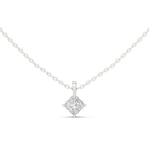 Colgante de Diamante Cultivado en Laboratorio con Corte Princesa en Oro Amarillo de 14K para Mujer |   Compromiso |   Diamante Cultivado Nuevo - Product Image 2