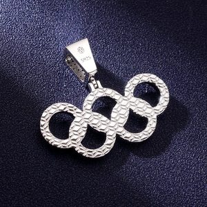 สร้อยคอจี้เพชรโมอิสซาไนต์แบบขายส่งสำหรับทุกเพศ  ทำจากเงินแท้ 925 ชุบทอง  แบบหนีบ  ทรงฮิปฮอป  สำหรับงานปาร์ตี้  รับสั่งทำ - Product Image 3