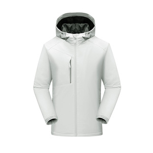 Men's <b>Winter</b> <b>Waterproof</b> Windproof Softshell <b>Jacket</b> with Zipper Front Logo Stand Collar for Trekking Hiking - Product Image 4