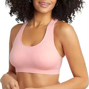 Soutien-gorge de sport dos nu pour femme, simple, respirant, à maintien élevé, col en V profond, orné de cristaux, pour la gym, le fitness, le yoga et l'entraînement, avec logo frontal - Product Image 6
