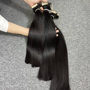 Venta al por mayor 100% Original Extensiones de cabello humano crudo Color Natural hueso cinta recta máquina de pelo de doble trama - Product Image 5