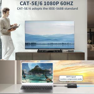 Transmettre la réalisation d'extension <span class=keywords><strong>HDMI</strong></span> S-EXT-HK-150M SY avec 1080P Full HD <span class=keywords><strong>Hdmi</strong></span> sur <span class=keywords><strong>Ethernet</strong></span> par Cat-5e unique/6 jusqu'à 150m/492ft - Product Image 5