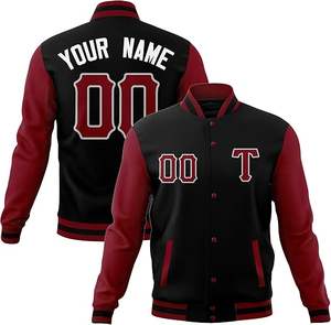 Chaqueta Personalizada Estilo Letterman, Varsity, Béisbol, Bomber, con Cualquier Texto o Logotipo Bordado para Hombre/Mujer/Niño - Product Image 4