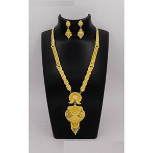 High Quality <b>Gold</b> Plated Long Necklace and Earring <b>Set</b> Saudi Arabia India East Wedding Jewelry African Style <b>Jewellery</b> <b>Set</b> - Product Image 6