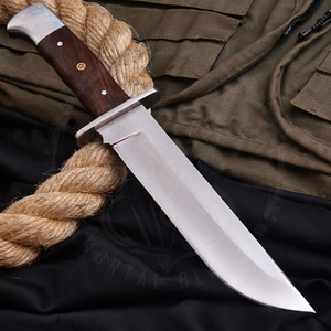High Quality OEM Customized Fixed Blade Bowie Knife Outdoor Camping Hunting Knives D2 Steel Wood Handle Sheath Tactical Knife - Product Image 2